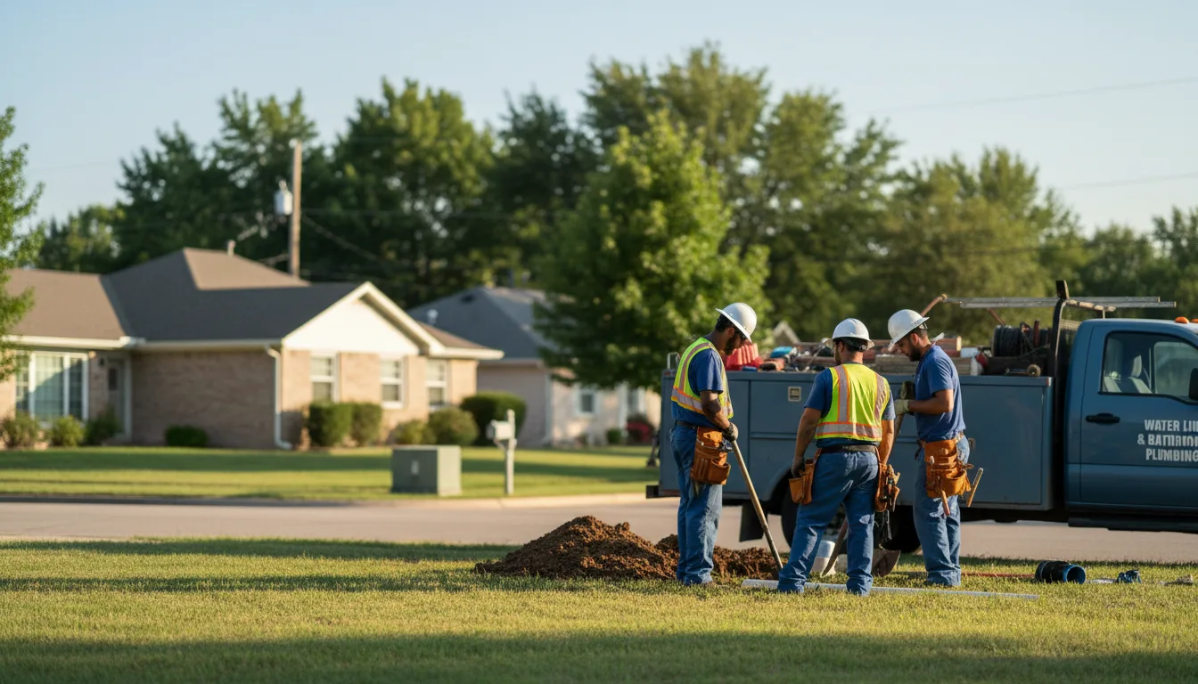 Residential water line and bathroom plumbing service in Minnie, KY